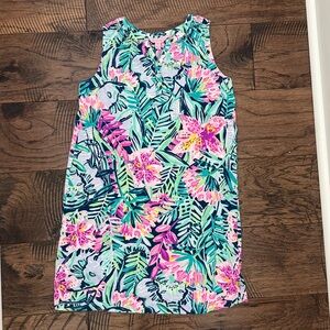 Lilly Pulitzer Pink and Green Sleeveless Sundress size XL